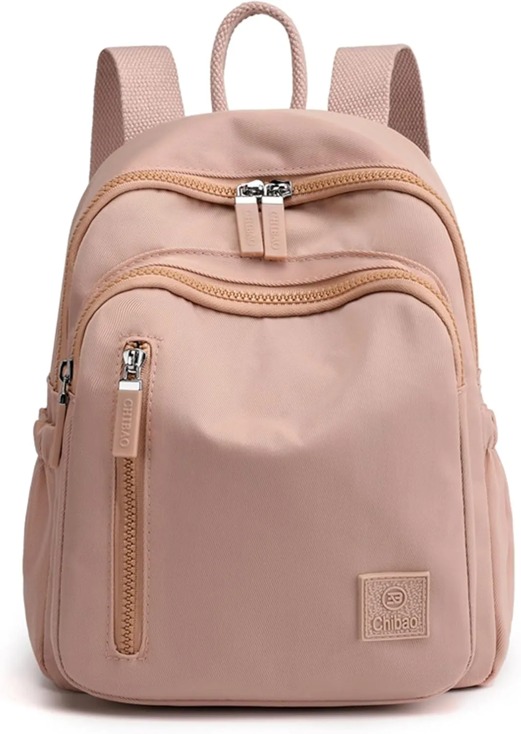 Cute Mini Backpack for Women - Nylon Small Travel Bag (Light Pink)
