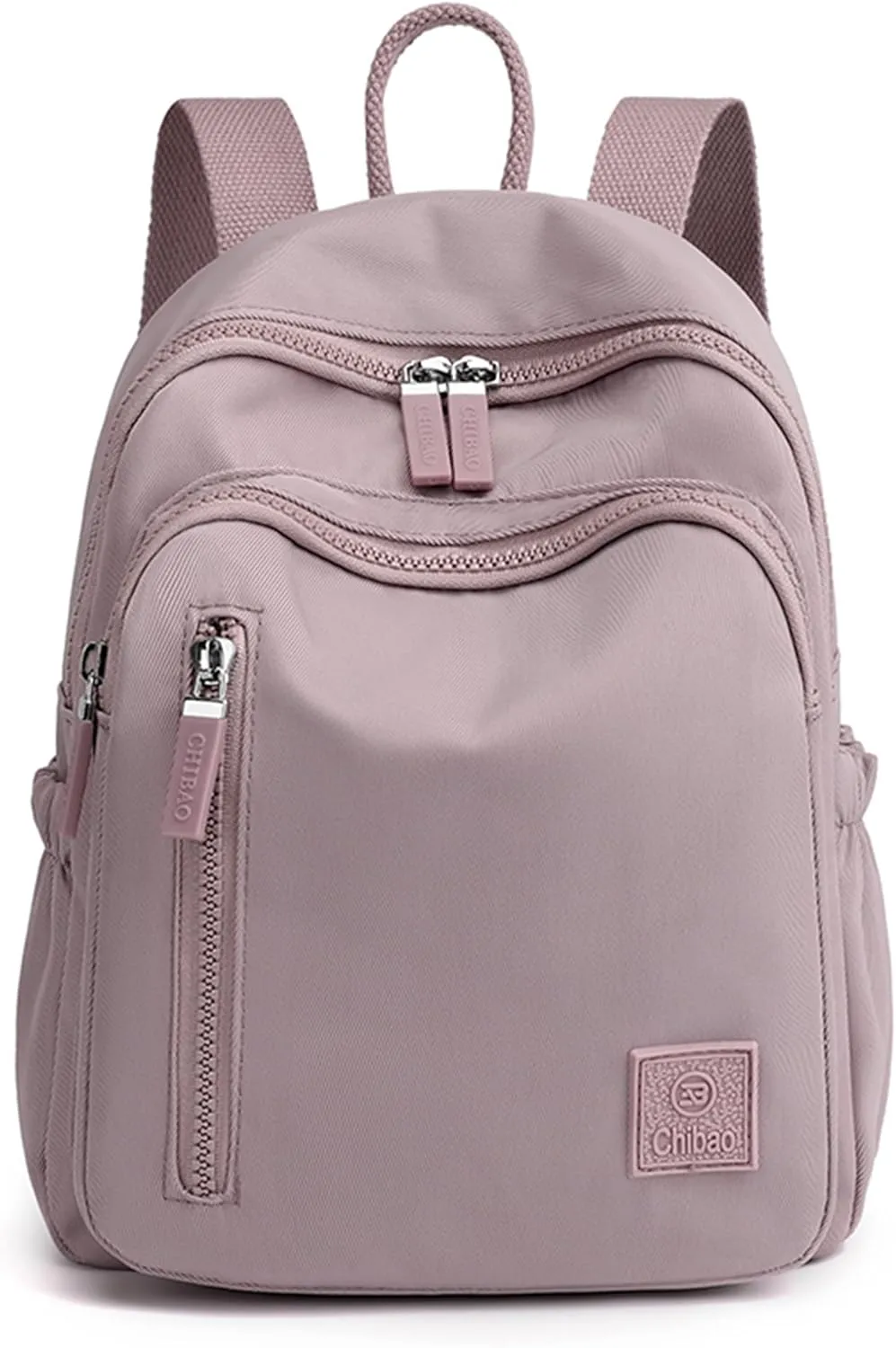 Cute Mini Backpack for Women - Nylon Small Travel Bag (Light Purple)