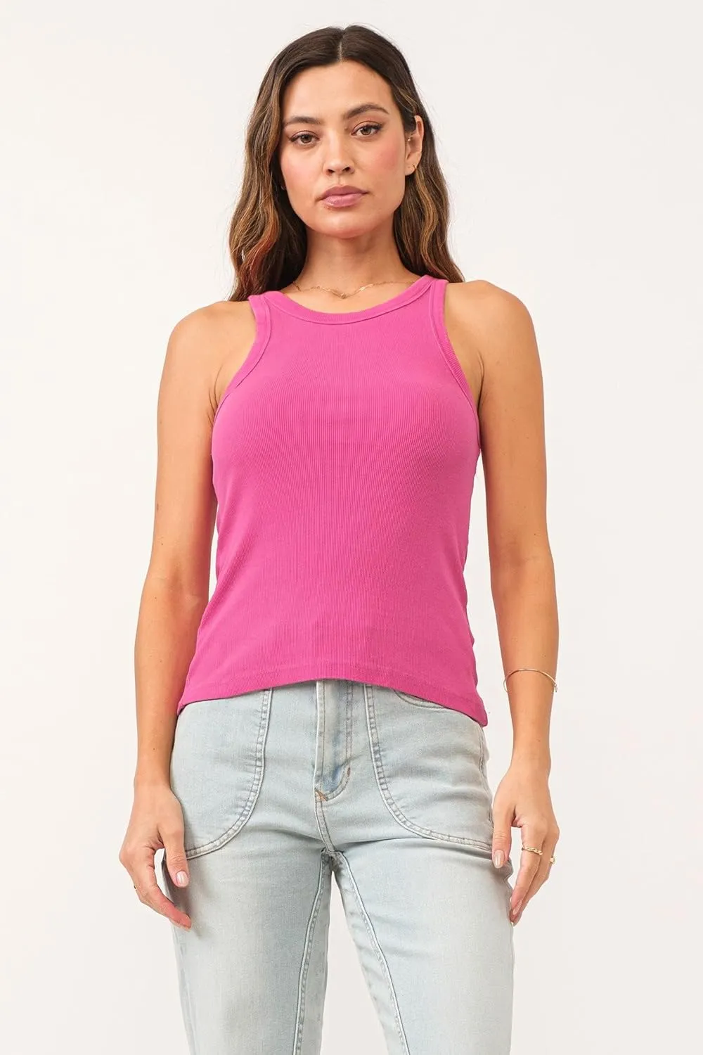 DEAR JOHN Tamia Women's Racer Tank Crewneck Sleeveless