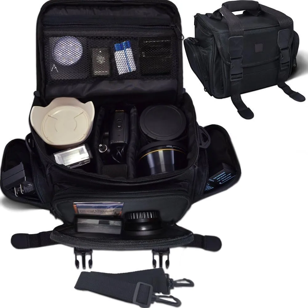 Digital Camera/Video Padded Carrying Bag/Case for Nikon, Sony, Pentax, Olympus Panasonic, Samsung, and Canon DSLR Camera (E) X-Large