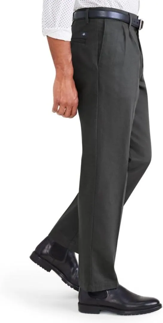 Dockers Men's Classic Fit Signature Iron Free Khaki with Stain Defender Pants - Pleated (Regular and Big & Tall)