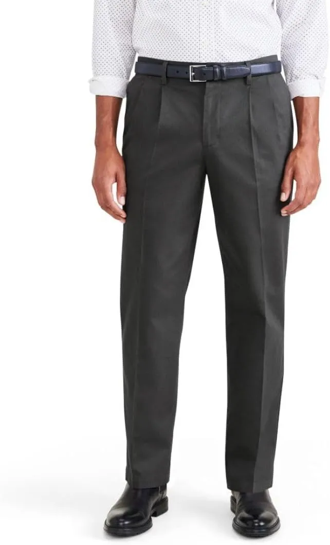 Dockers Men's Classic Fit Signature Iron Free Khaki with Stain Defender Pants - Pleated (Regular and Big & Tall)