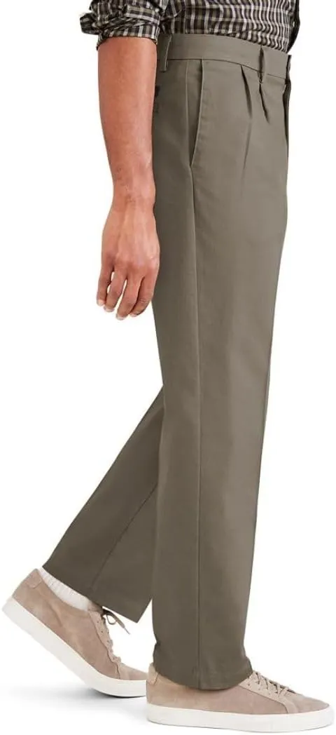 Dockers Men's Classic Fit Signature Iron Free Khaki with Stain Defender Pants - Pleated (Regular and Big & Tall)