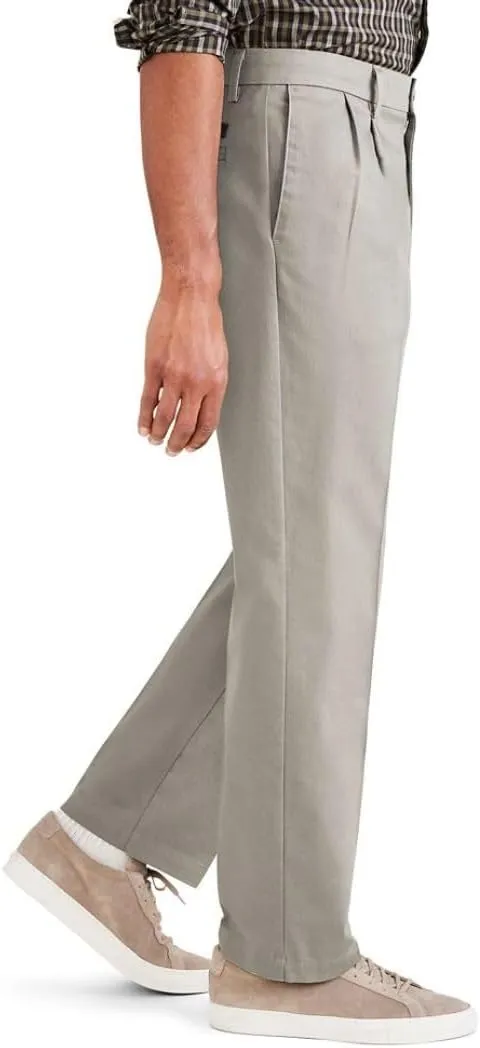 DOCKERS Mens Classic Fit Signature Iron Free Khaki With Stain Defender Pants - Pleated (Regular and Big & Tall)