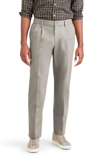DOCKERS Mens Classic Fit Signature Iron Free Khaki With Stain Defender Pants - Pleated (Regular and Big & Tall)