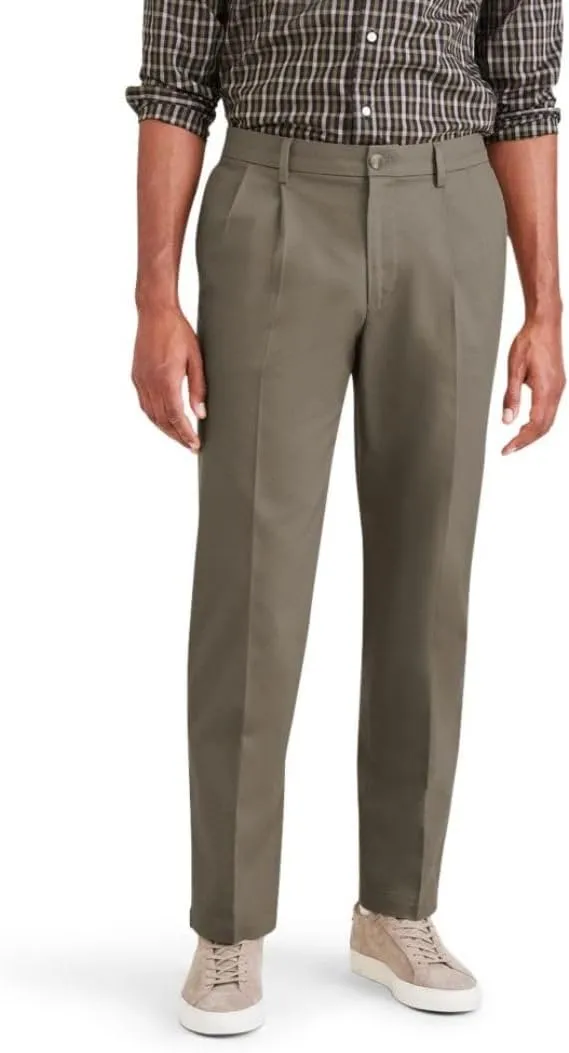 Dockers Men's Classic Fit Signature Iron Free Khaki with Stain Defender Pants - Pleated (Regular and Big & Tall)