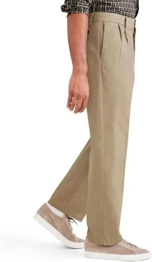 Dockers Men's Classic Fit Signature Iron Free Khaki with Stain Defender Pants - Pleated (Regular and Big & Tall)