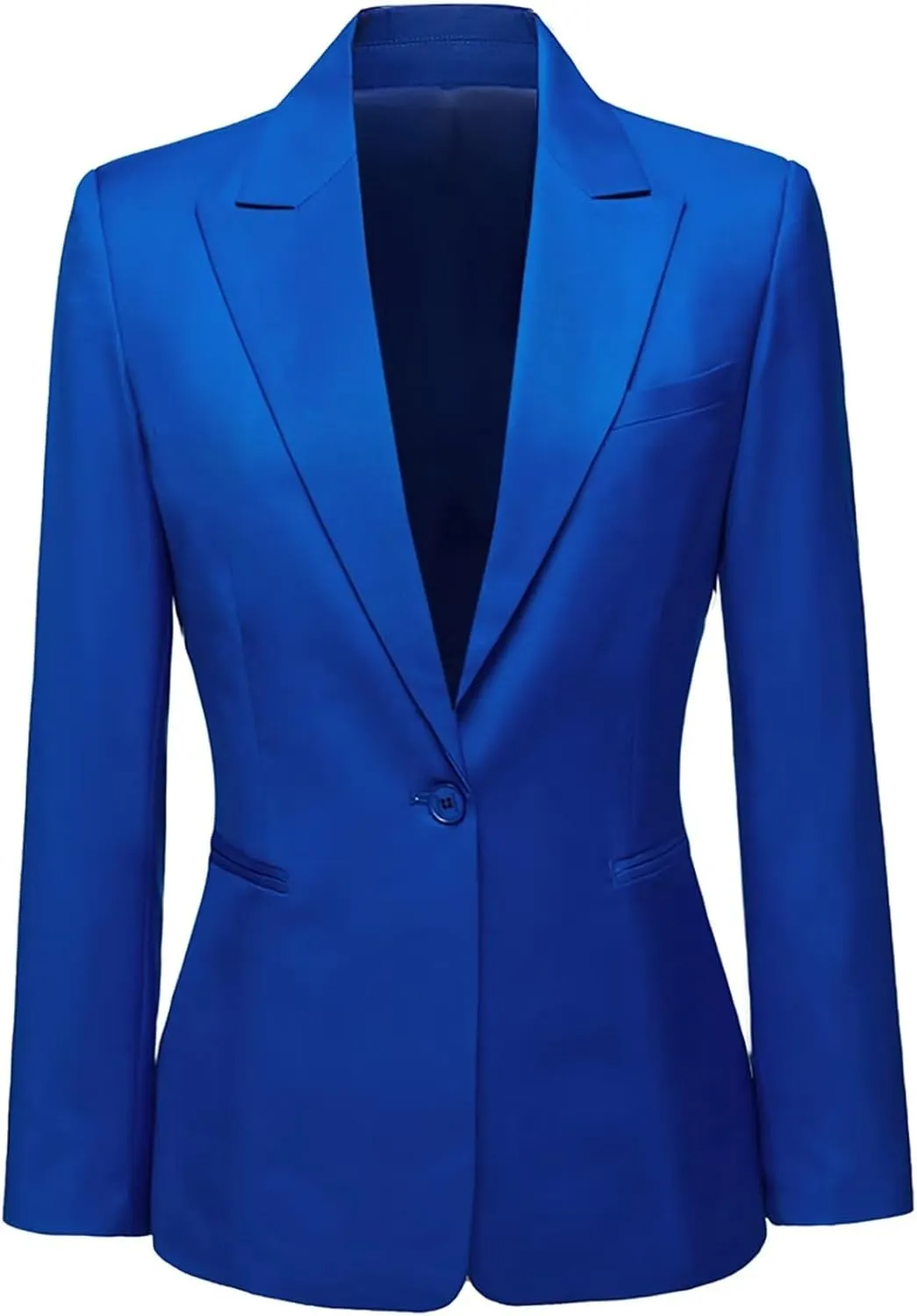 Dowbins Women's Classic Fit Red Solid Color Long Sleeve One Button Business Suit Set