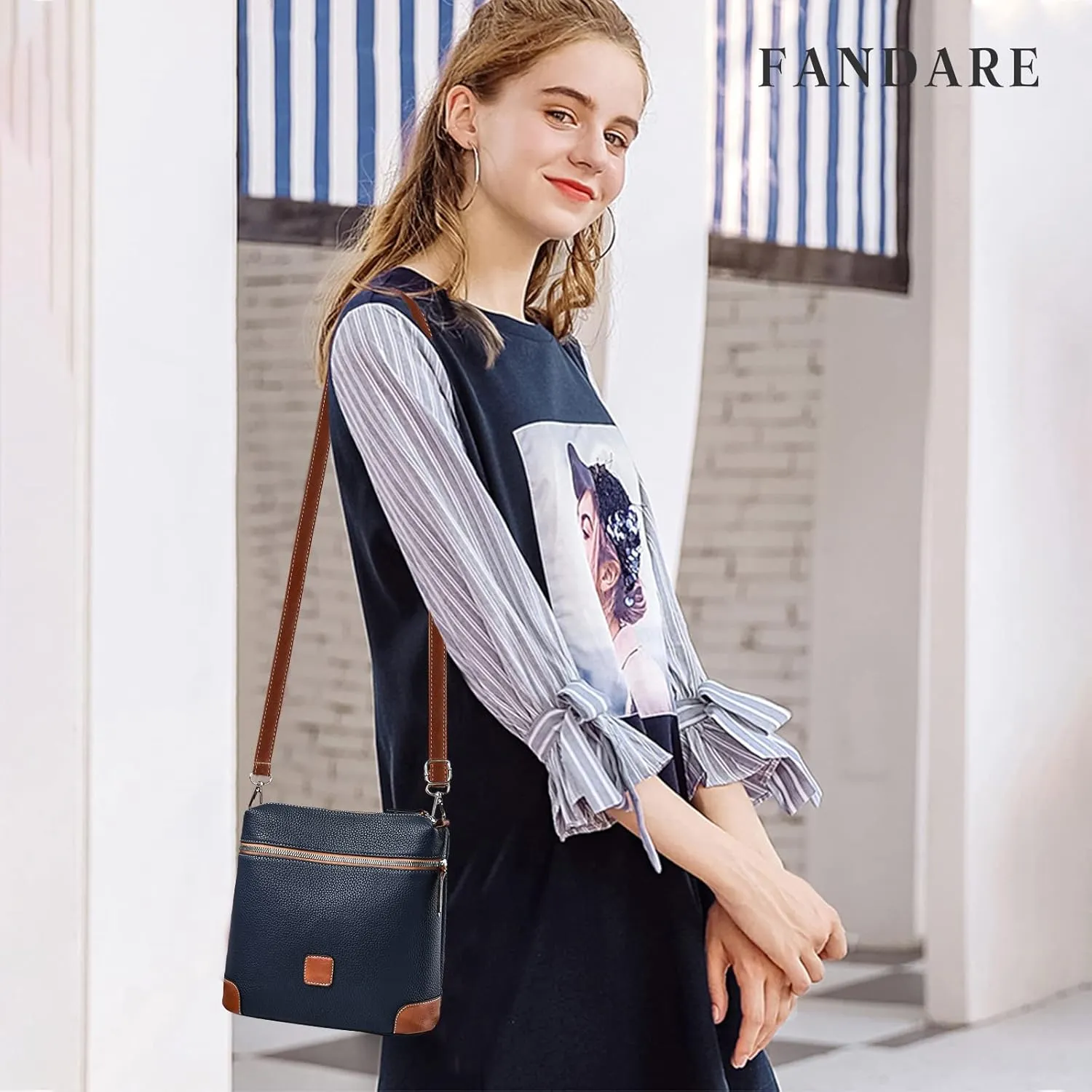 Elegant Bucket Bag Womens Crossbody Phone Bag Ladies Shoulder Bag