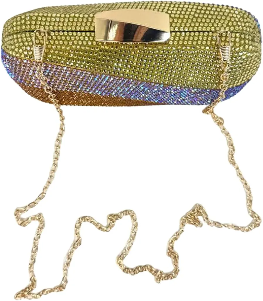 Elegant Rhinestone Box Evening Bag Women Formal Handbag Crystal Clutch Bridal Purse Wedding Bag