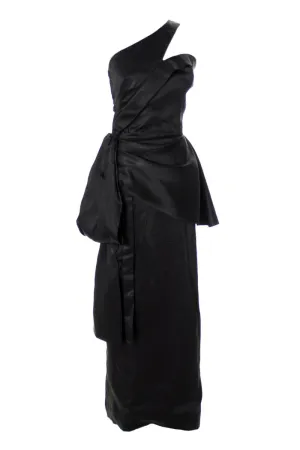Emma Domb Asymmetrical Formal Black Designer Vintage Dress