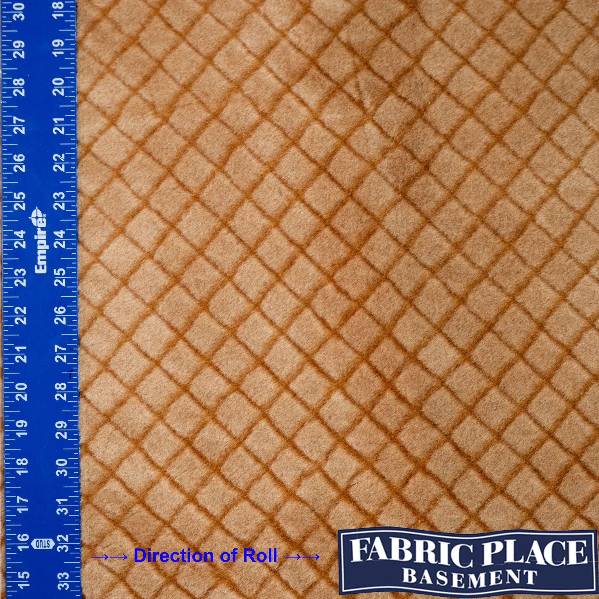 Faux Fur - Checkered Salmon