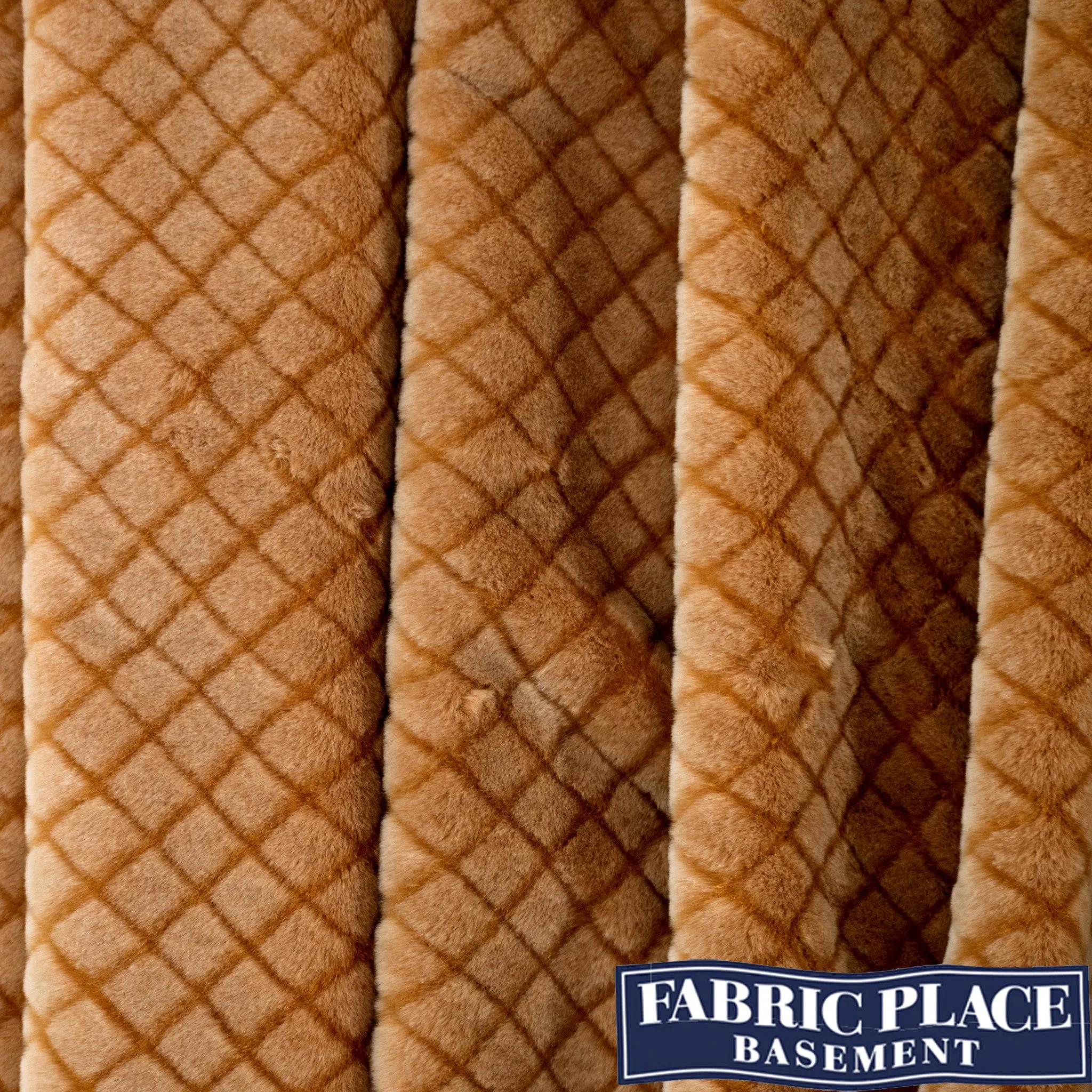 Faux Fur - Checkered Salmon