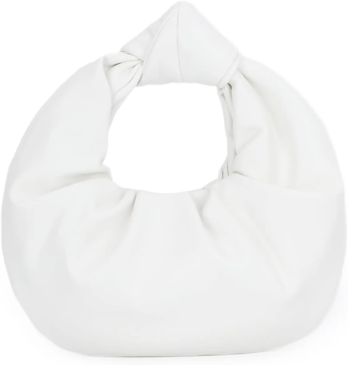 Fecialy Women's Ruched Clutch Purse PU Leather Hobo Handbag Knot Formal Evening Bag Pleated Bag