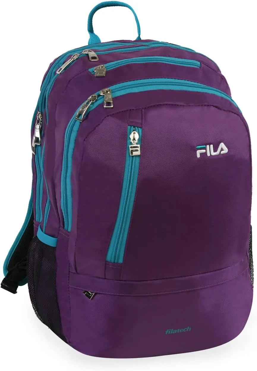 Fila Duel Tablet and Laptop Backpack, Purple TEAL2, One Size