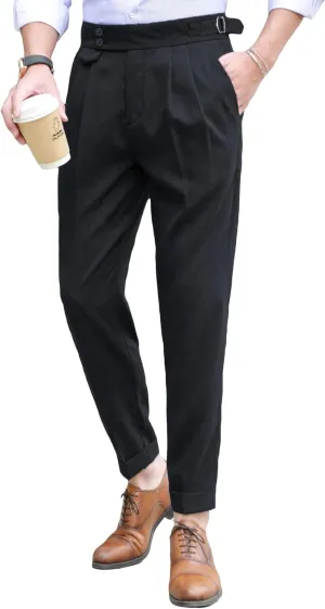 Floerns Men's Classic Fit Flat Front Dress Pants Office Business Trousers