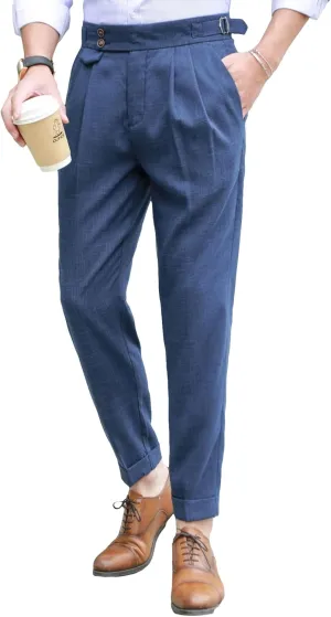 Floerns Men's Classic Fit Flat Front Dress Pants Office Business Trousers