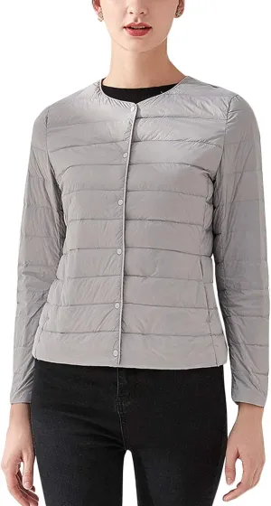 Flygo Women's Ultra Light Packable Down Jacket Puffer Coat