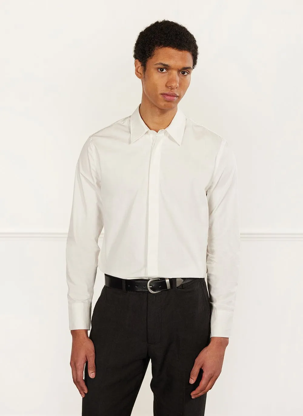 Formal Dress Shirt | Cotton Poplin | White