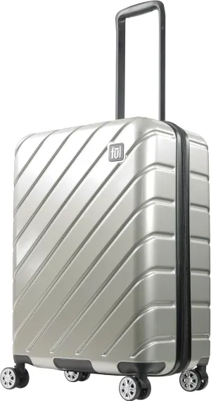 FUL Velocity Rolling Luggage, Hardshell Suitcase with Spinner Wheels, Silver, 27 Inch
