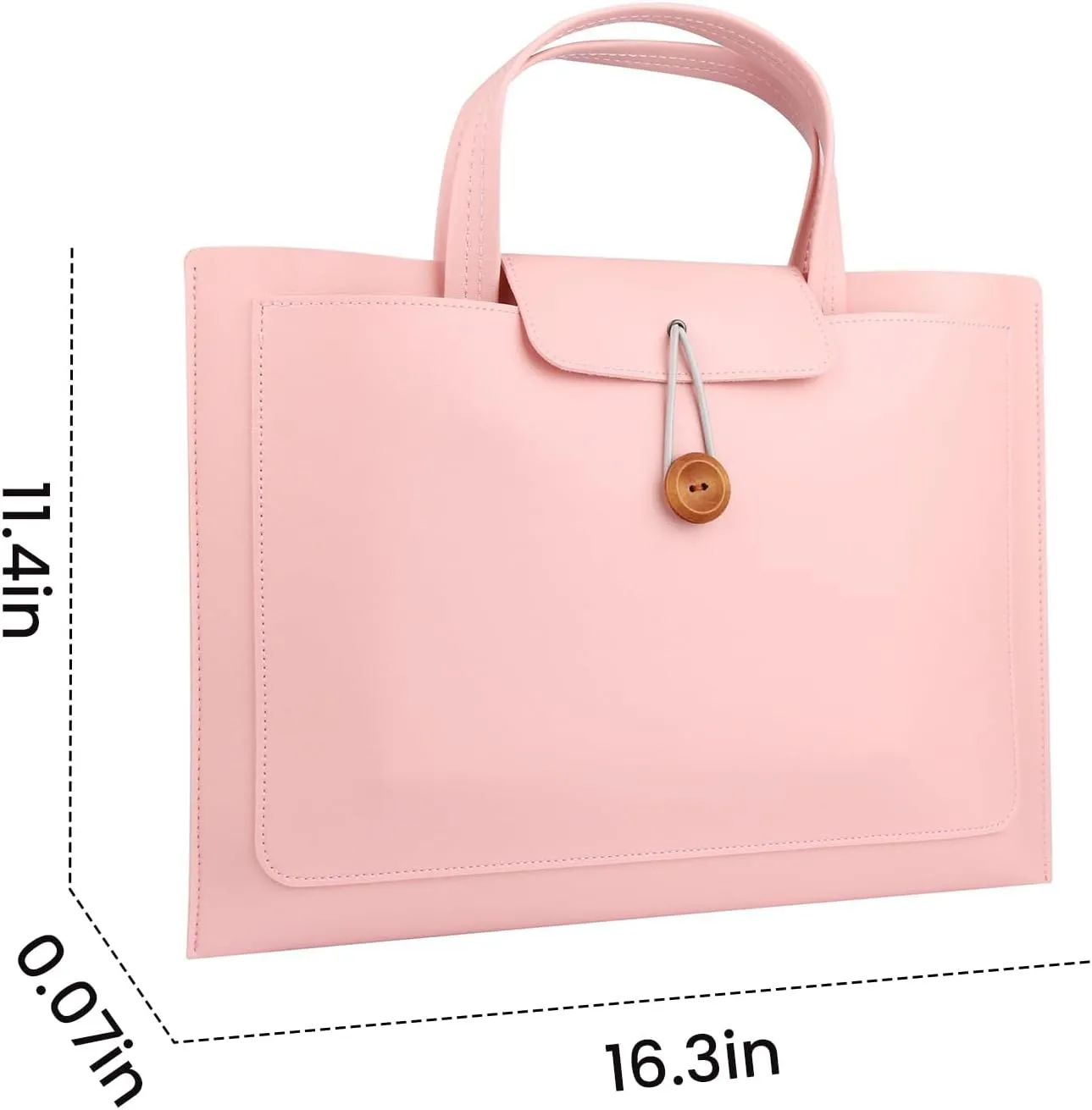 FUNSEED 15.6 Inch Laptop Bag for Men, PU Water Resistant Work Computer Laptop Messenger Briefcase Bag for Travel Office