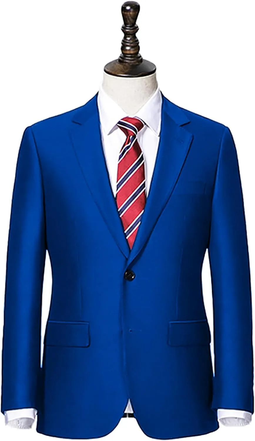 GATMSTZ Mens Suits Big and Tall 2 Pieces Blazer Pants Set Classic Fit