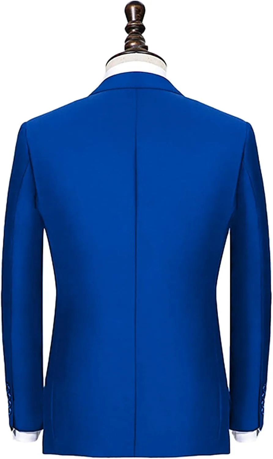GATMSTZ Mens Suits Big and Tall 2 Pieces Blazer Pants Set Classic Fit
