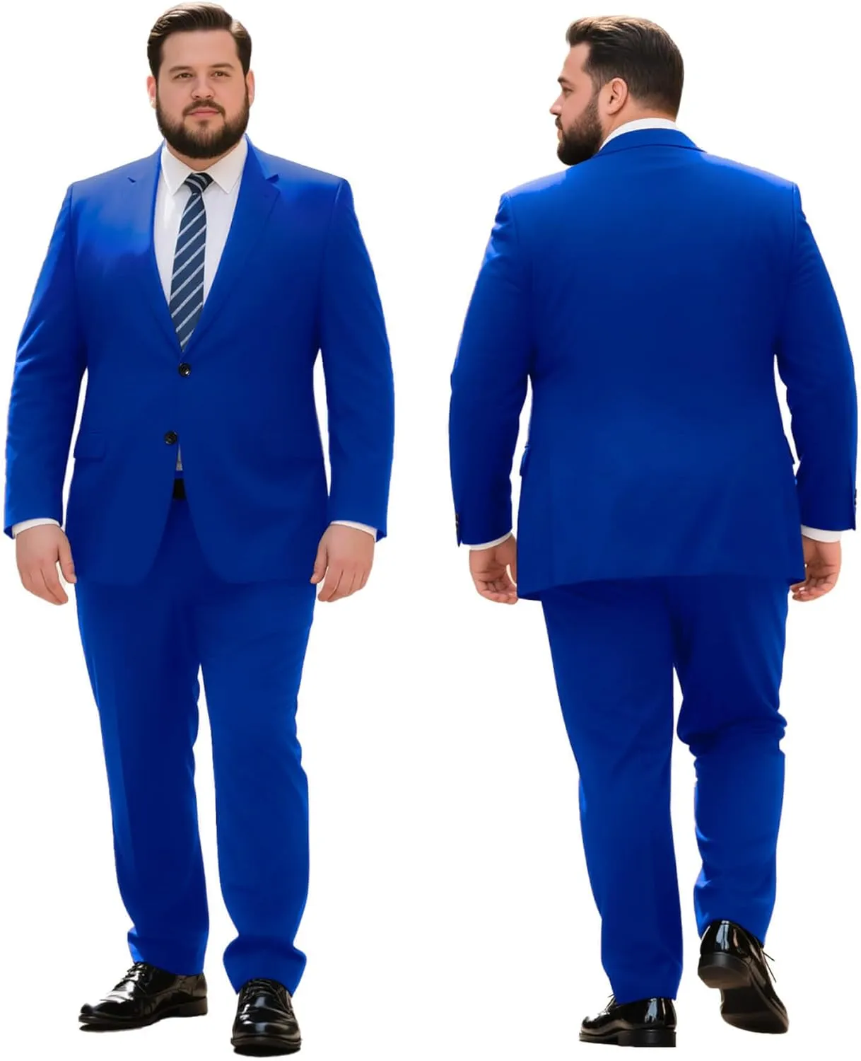 GATMSTZ Mens Suits Big and Tall 2 Pieces Blazer Pants Set Classic Fit