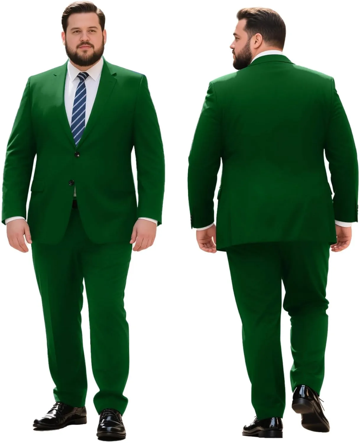 GATMSTZ Mens Suits Big and Tall 2 Pieces Blazer Pants Set Classic Fit
