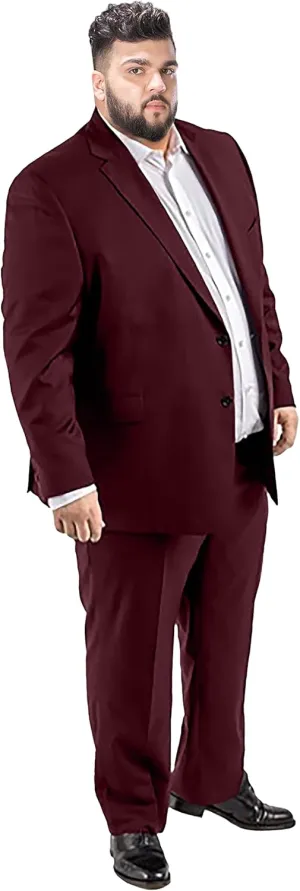 GATMSTZ Mens Suits Big and Tall 2 Pieces Blazer Pants Set Classic Fit