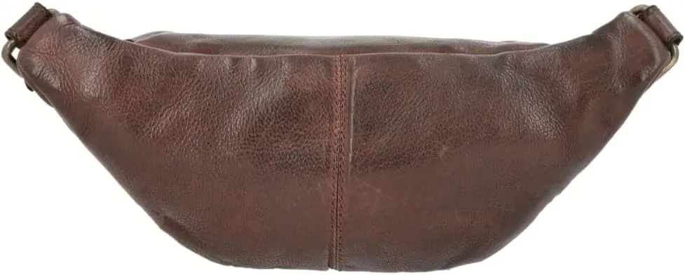 Genuine Leather Fanny Pack, Brown Waist Bag with Multiple Zippered Compartments (Cadburry Brown)