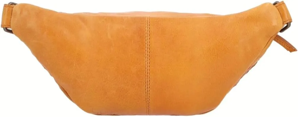 Genuine Leather Fanny Pack, Brown Waist Bag with Multiple Zippered Compartments (Light Brown)