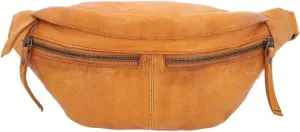 Genuine Leather Fanny Pack, Brown Waist Bag with Multiple Zippered Compartments (Light Brown)