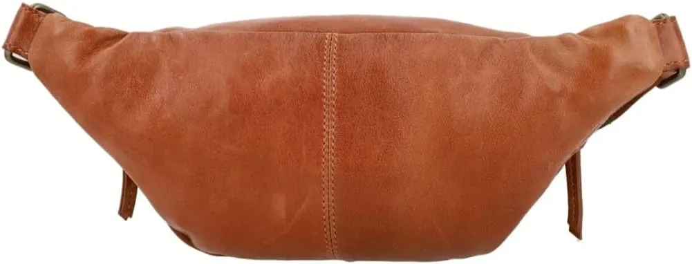 Genuine Leather Fanny Pack, Brown Waist Bag with Multiple Zippered Compartments (Tan Brown)