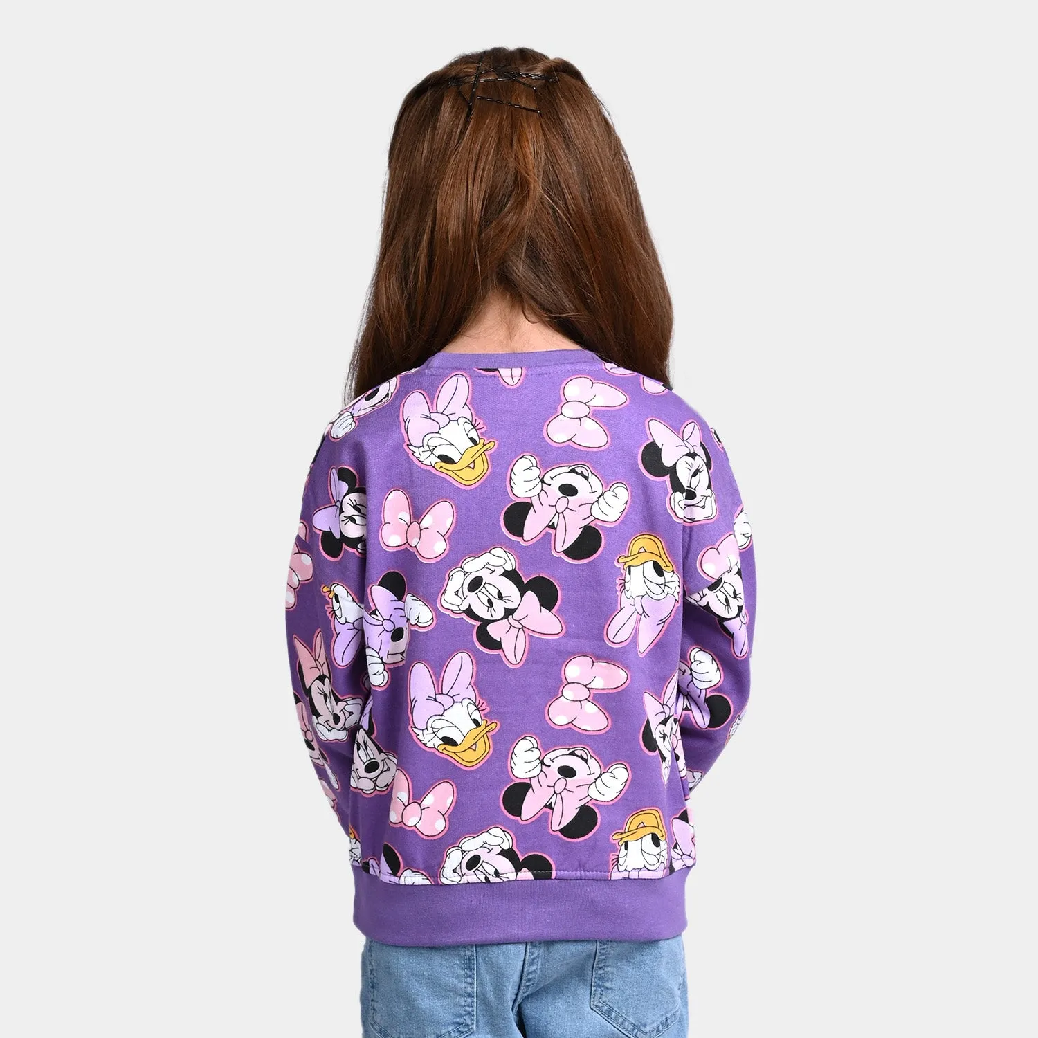 Girls Fleece Sweatshirt Character -D.Lavender