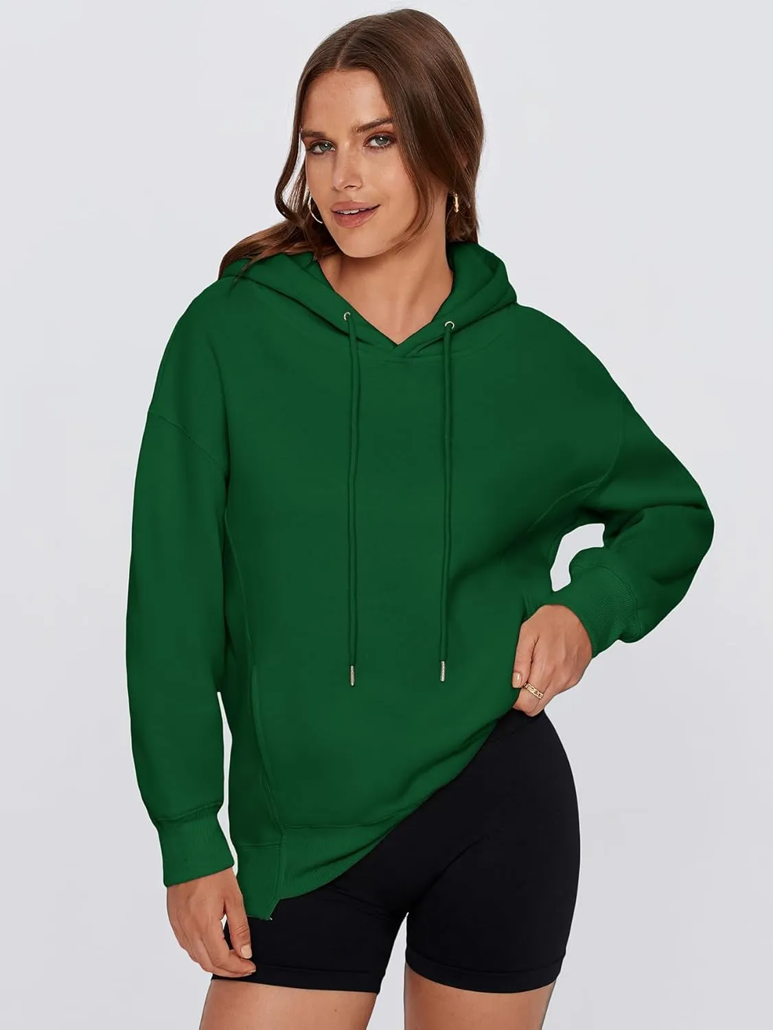 Glamaker Women's Hoodies Oversized Fall Fleece Sweatshirt Fashion Long Sleeve Pullover Trendy Outfits With Pocket