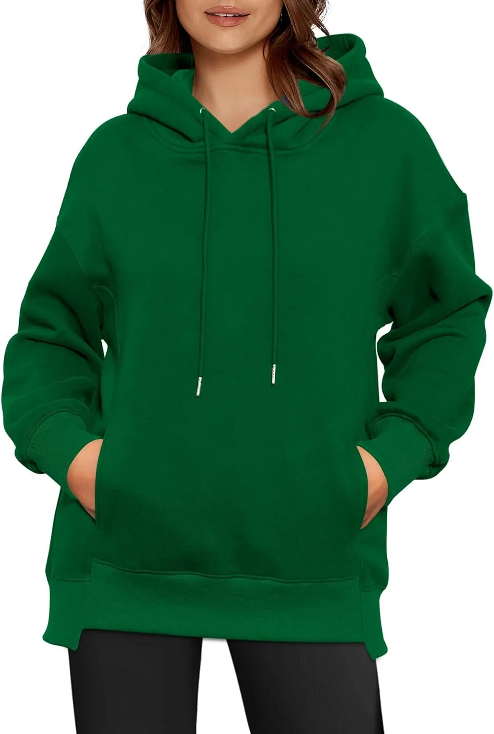 Glamaker Women's Hoodies Oversized Fall Fleece Sweatshirt Fashion Long Sleeve Pullover Trendy Outfits With Pocket