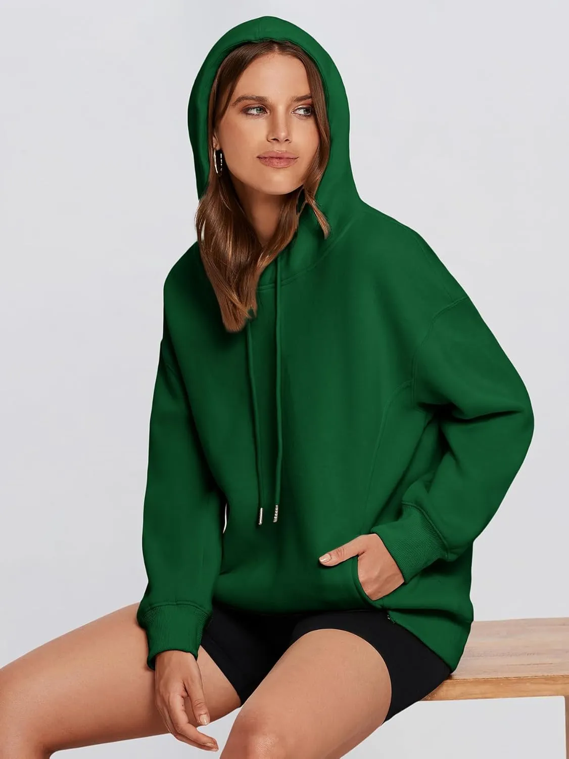 Glamaker Women's Hoodies Oversized Fall Fleece Sweatshirt Fashion Long Sleeve Pullover Trendy Outfits With Pocket
