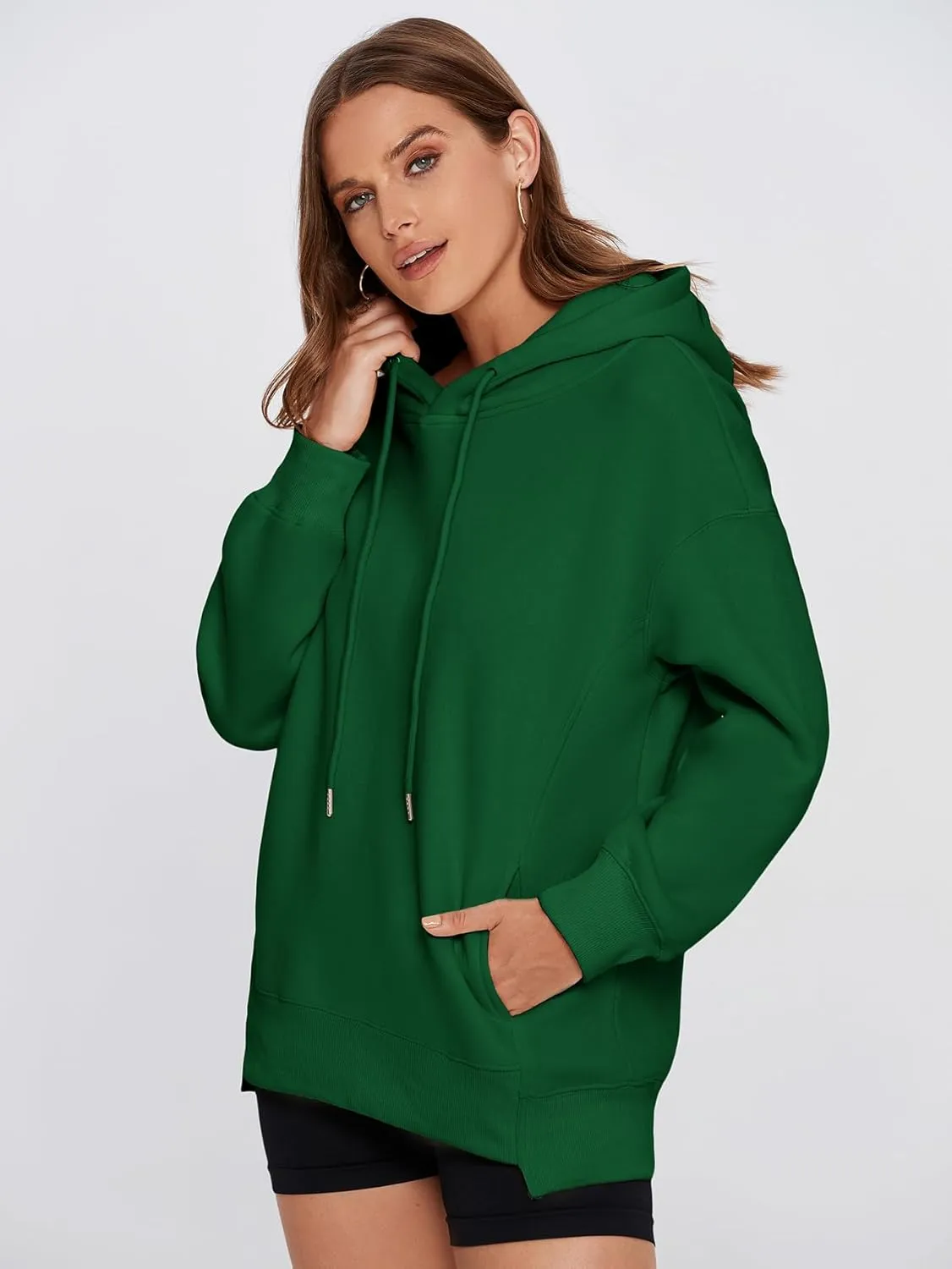 Glamaker Women's Hoodies Oversized Fall Fleece Sweatshirt Fashion Long Sleeve Pullover Trendy Outfits With Pocket