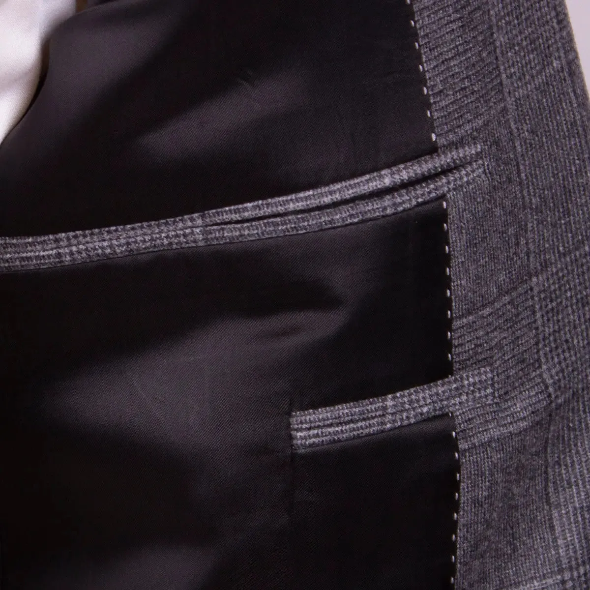 Grey Prince of Wales Check Wool Suit