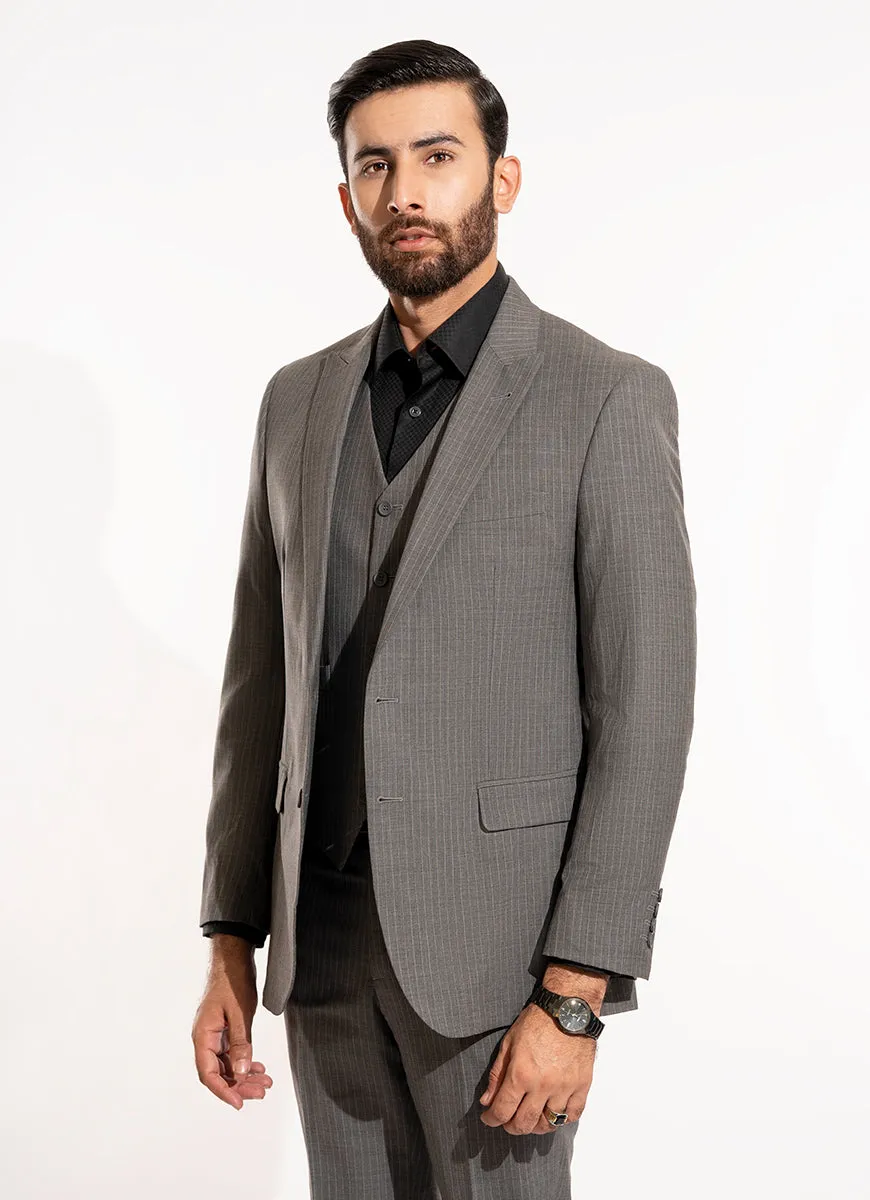 Grey Stripes 3-Piece Suit