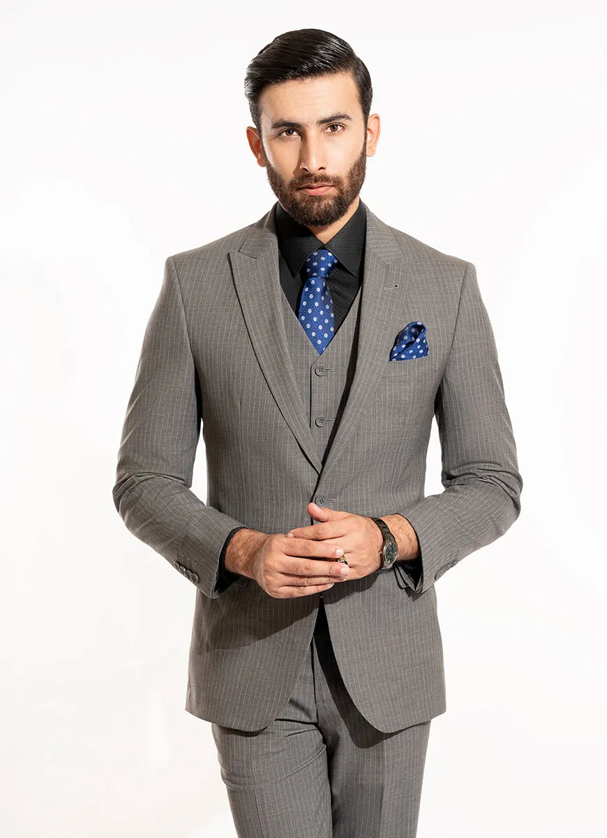 Grey Stripes 3-Piece Suit