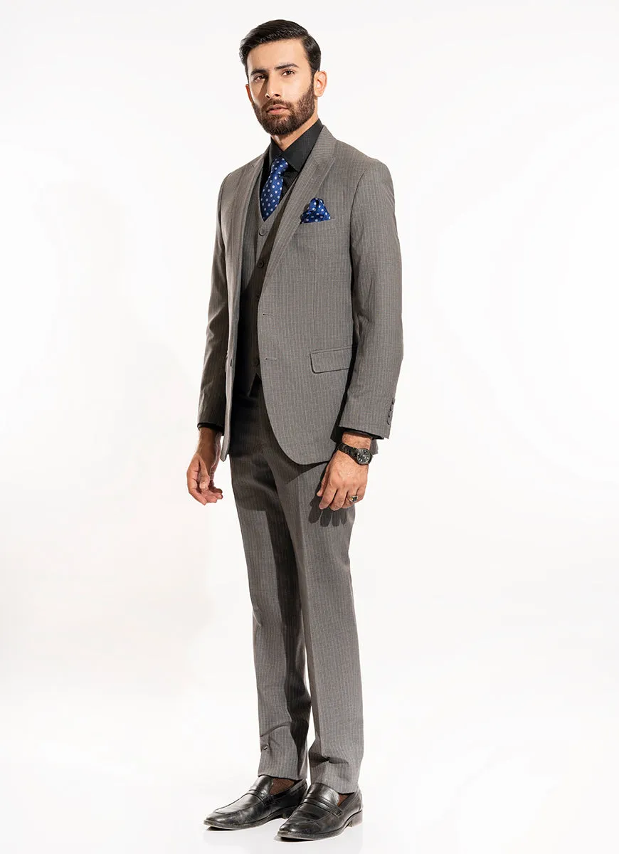 Grey Stripes 3-Piece Suit