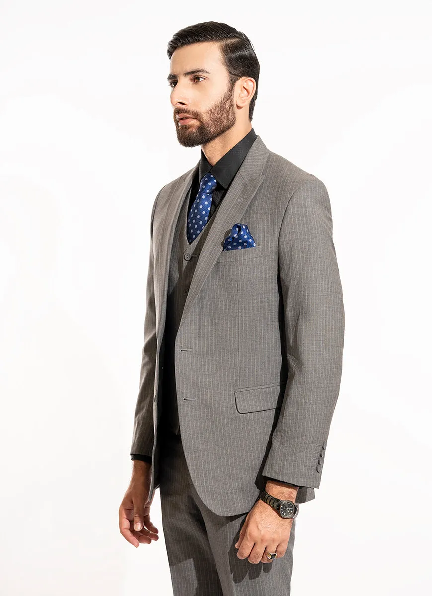 Grey Stripes 3-Piece Suit