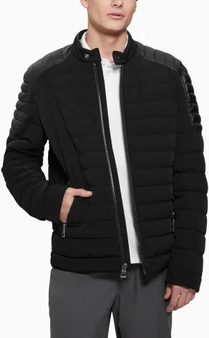 GUESS Men's Divo Fabric Block Light Puffer