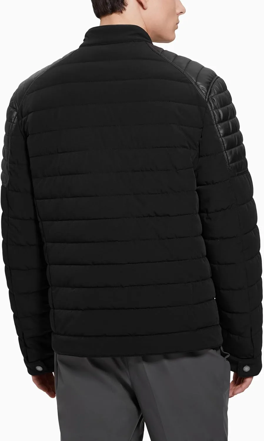 GUESS Men's Divo Fabric Block Light Puffer