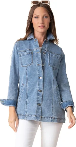 Habitat Clothes Best Friend Stretch Denim Jacket Light Denim
