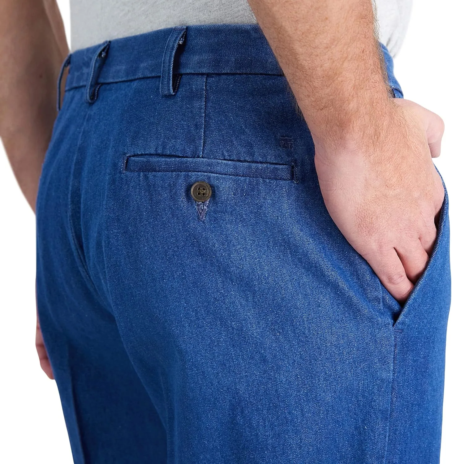 Haggar Men's Casual Classic Fit Denim Trouser Pant-Regular and Big & Tall Sizes