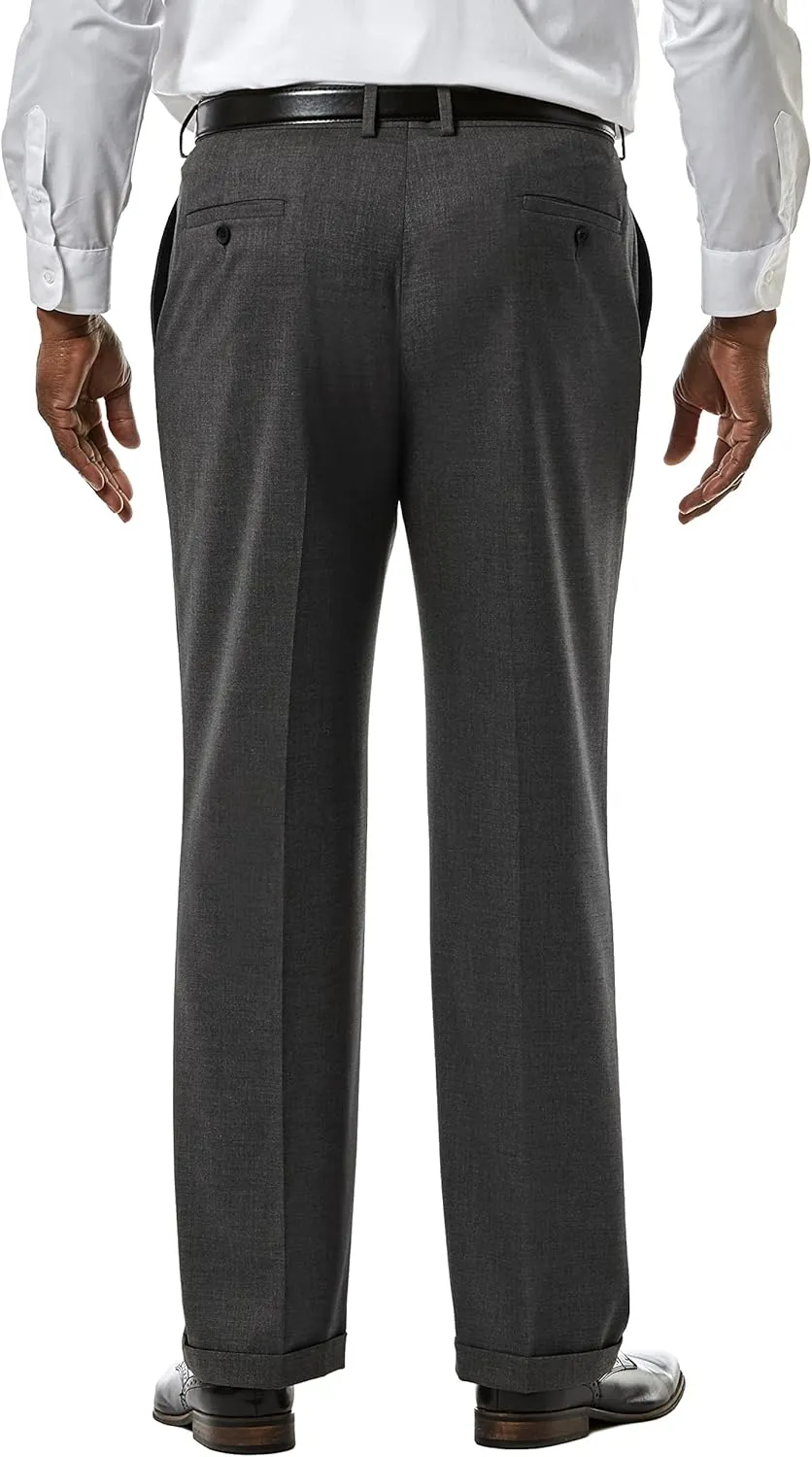 Haggar Men's Classic Fit Soild Stretch Suit Separate Pant (Regular and Big and Tall)