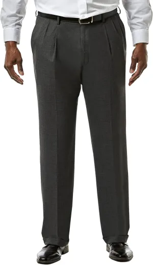 Haggar Men's Classic Fit Soild Stretch Suit Separate Pant (Regular and Big and Tall)